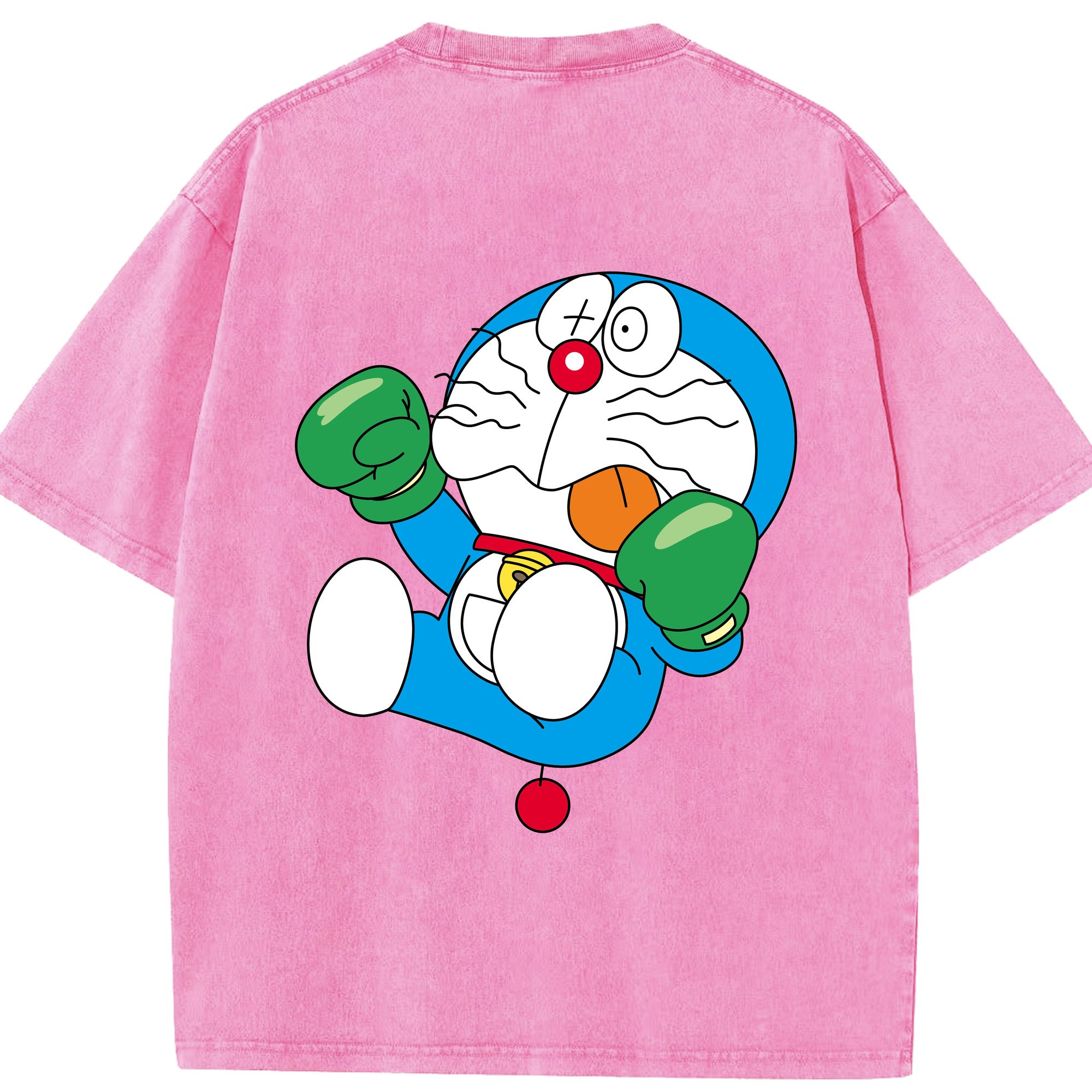 （画像用） ドラえもん Doraemon 綿100% ヴィンテージ風 半袖Tシャツ（背面プリント）